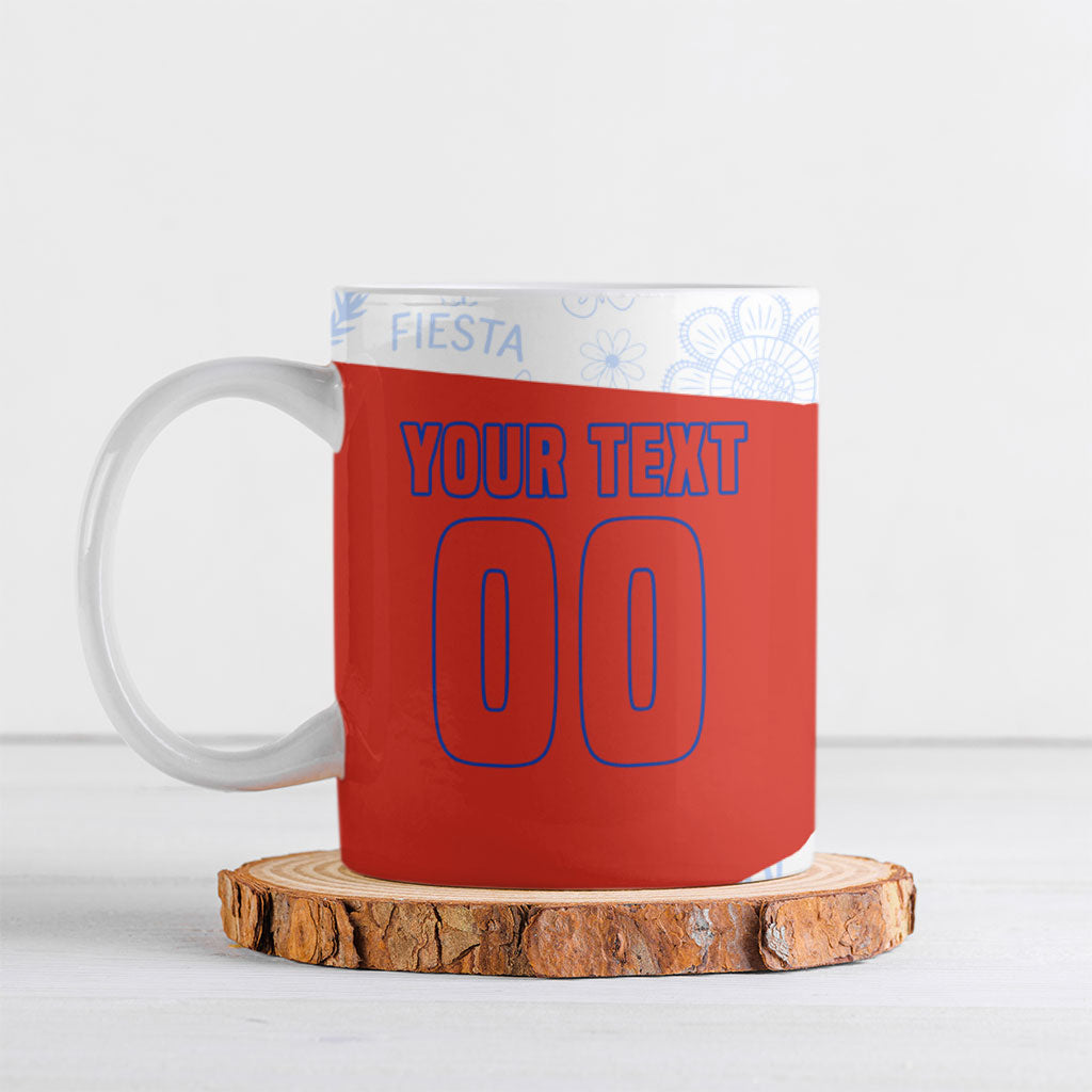 Personalized Paraguay Soccer Ceramic Mug Harpy Eagle Mascot Football Flag