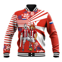 Personalized Paraguay Football Baseball Jacket Lion Eagle Mascot Floral