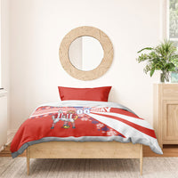 Personalized Paraguay Football Bedding Set Lion Eagle Mascot Floral