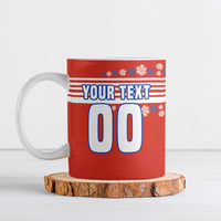 Personalized Paraguay Football Ceramic Mug Lion Eagle Mascot Floral
