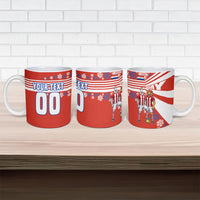 Personalized Paraguay Football Ceramic Mug Lion Eagle Mascot Floral