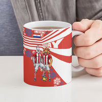 Personalized Paraguay Football Ceramic Mug Lion Eagle Mascot Floral