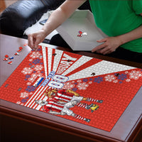 Personalized Paraguay Football Puzzle Lion Eagle Mascot Floral