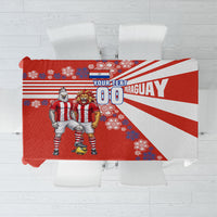 Personalized Paraguay Football Tablecloth Lion Eagle Mascot Floral