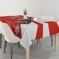 Personalized Paraguay Football Tablecloth Lion Eagle Mascot Floral