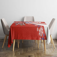 Personalized Paraguay Football Tablecloth Lion Eagle Mascot Floral
