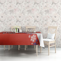 Personalized Paraguay Football Tablecloth Lion Eagle Mascot Floral