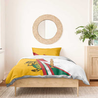 Lithuania Flag Colors Bedding Set with Vytis Knight Design and Bold Lightning Motif - Wonder Print Shop