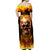 Magic Fire Skull Off Shoulder Maxi Dress I Can't Go To Hell The Devil Still Has A Rest Training Oder Against Me - Wonder Print Shop