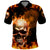 Magic Fire Skull Polo Shirt I Can't Go To Hell The Devil Still Has A Rest Training Oder Against Me - Wonder Print Shop