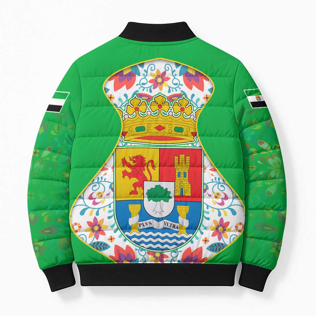 Extremadura Flag Bomber Puffer Jacket Autonomous Community of Spain - Wonder Print Shop