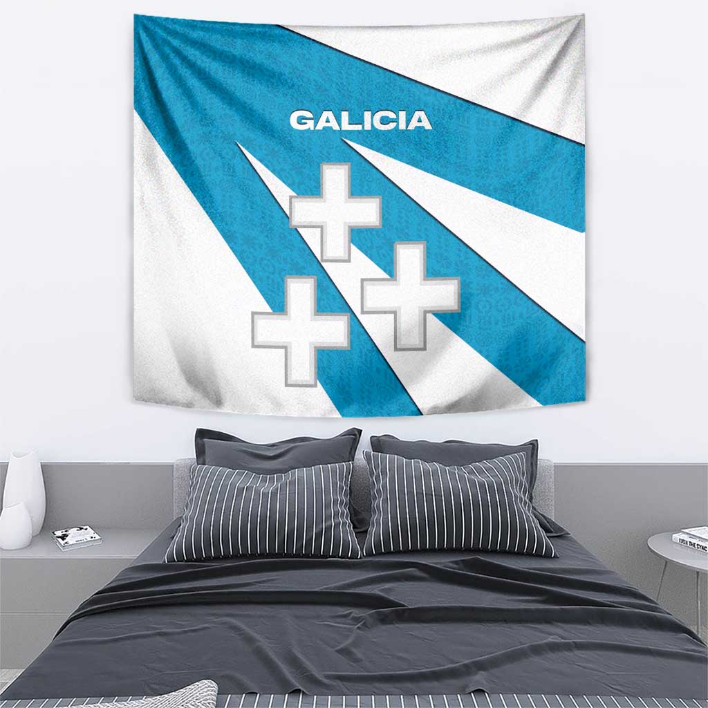 Galicia Flag Tapestry Autonomous Community of Spain - Wonder Print Shop