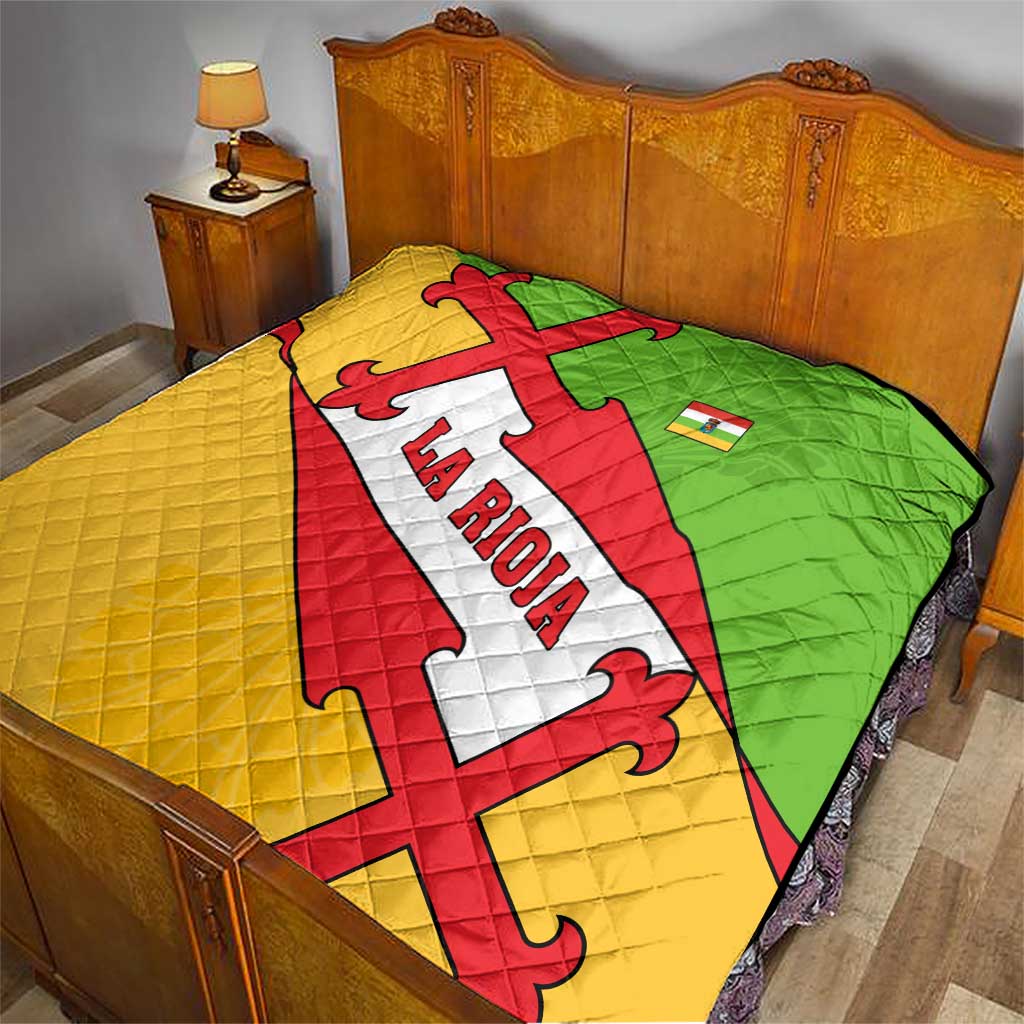 La Rioja Flag Quilt Autonomous Community of Spain - Wonder Print Shop