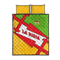 La Rioja Flag Quilt Bed Set Autonomous Community of Spain - Wonder Print Shop