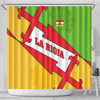 La Rioja Flag Shower Curtain Autonomous Community of Spain - Wonder Print Shop