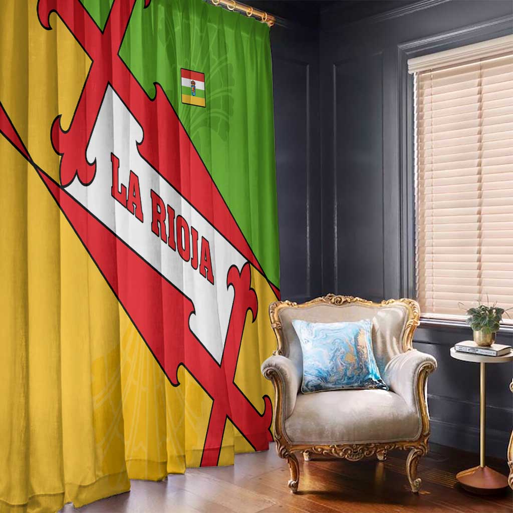 La Rioja Flag Window Curtain Autonomous Community of Spain - Wonder Print Shop