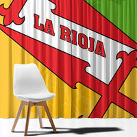 La Rioja Flag Window Curtain Autonomous Community of Spain - Wonder Print Shop