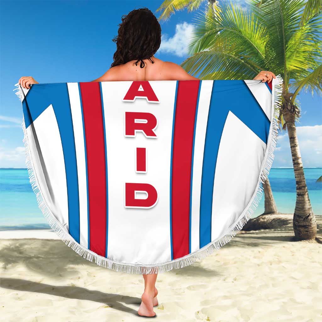 Madrid Flag Beach Blanket Autonomous Community of Spain - Wonder Print Shop