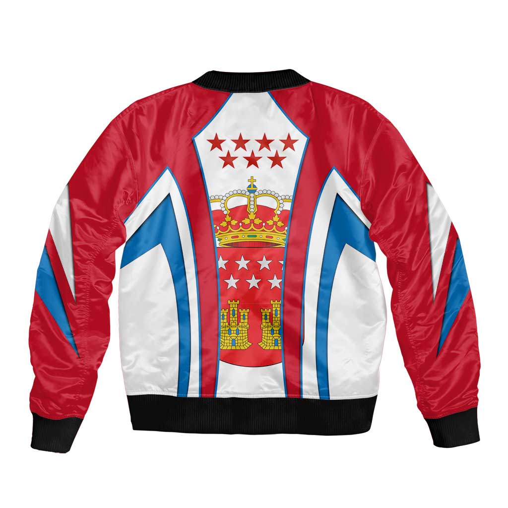Madrid Flag Bomber Jacket Autonomous Community of Spain - Wonder Print Shop