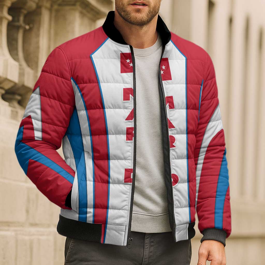 Madrid Flag Bomber Puffer Jacket Autonomous Community of Spain - Wonder Print Shop