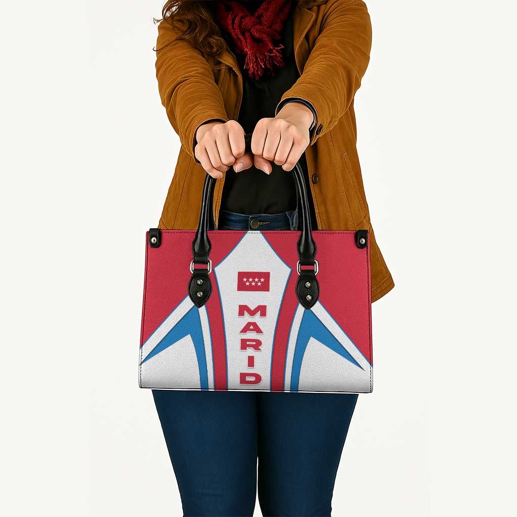 Madrid Flag Leather Bag Autonomous Community of Spain - Wonder Print Shop