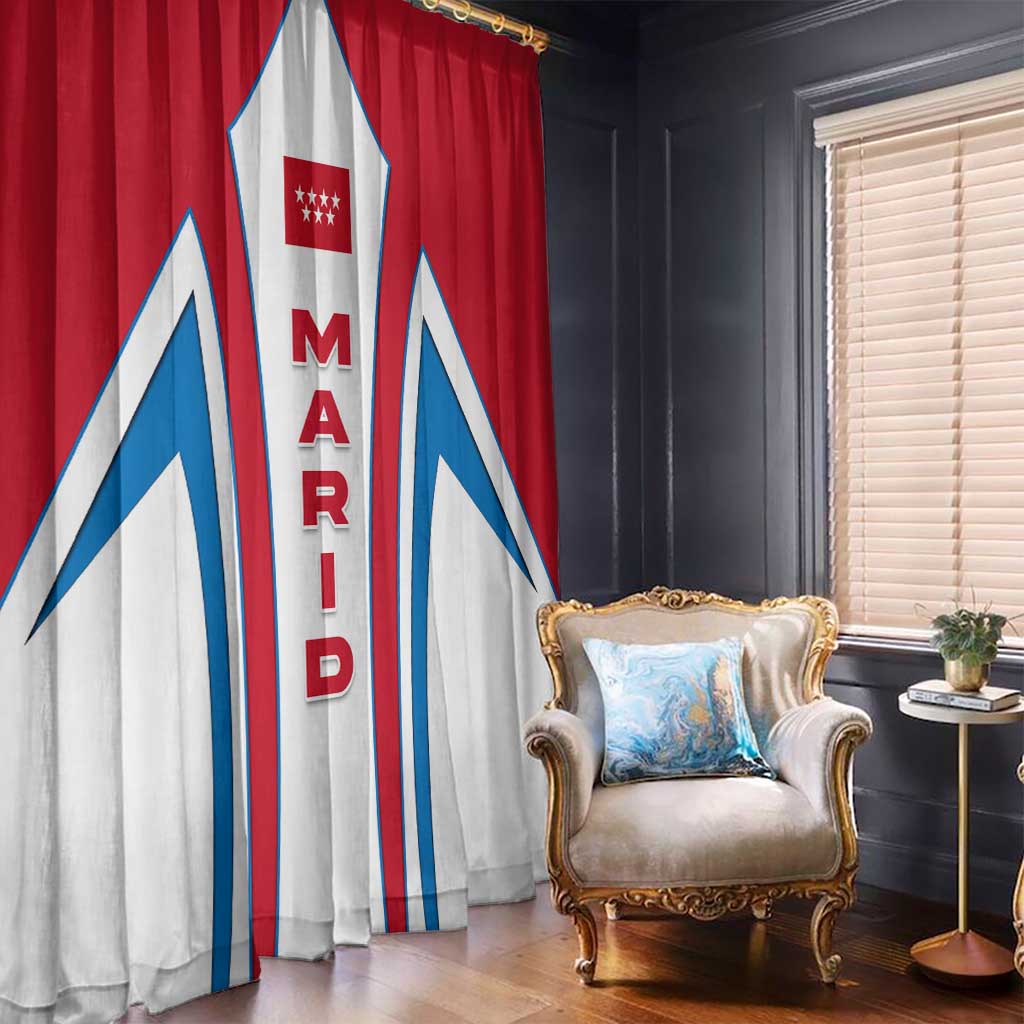 Madrid Flag Window Curtain Autonomous Community of Spain - Wonder Print Shop