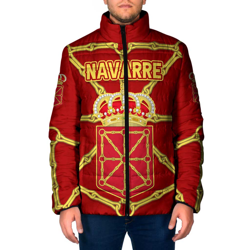 Navarre Flag Padded Jacket Autonomous Community of Spain - Wonder Print Shop
