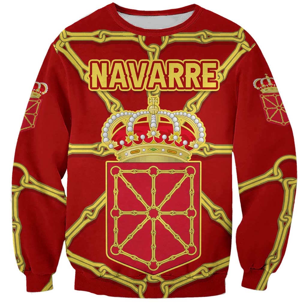 Navarre Flag Sweatshirt Autonomous Community of Spain - Wonder Print Shop