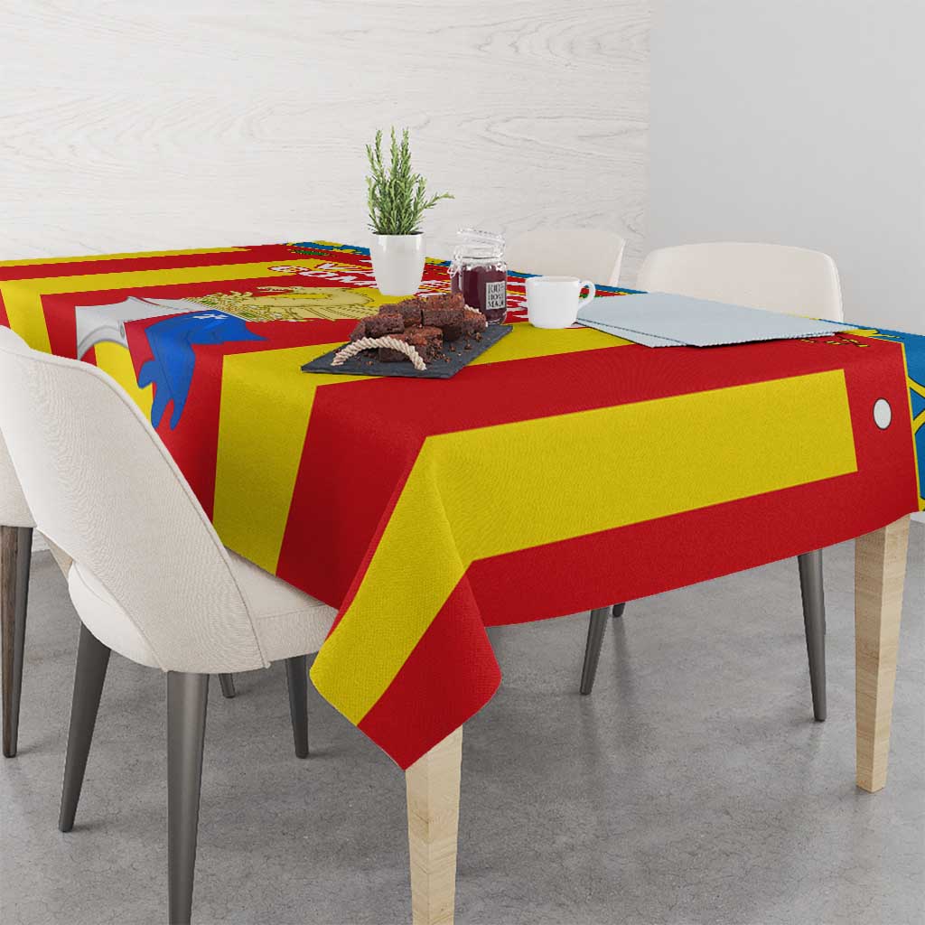 Valencian Community Flag Tablecloth Autonomous Community of Spain - Wonder Print Shop