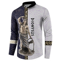 Greek God Dionysus Button Sweatshirt Ancient Greece Mythology Classical Statue Art
