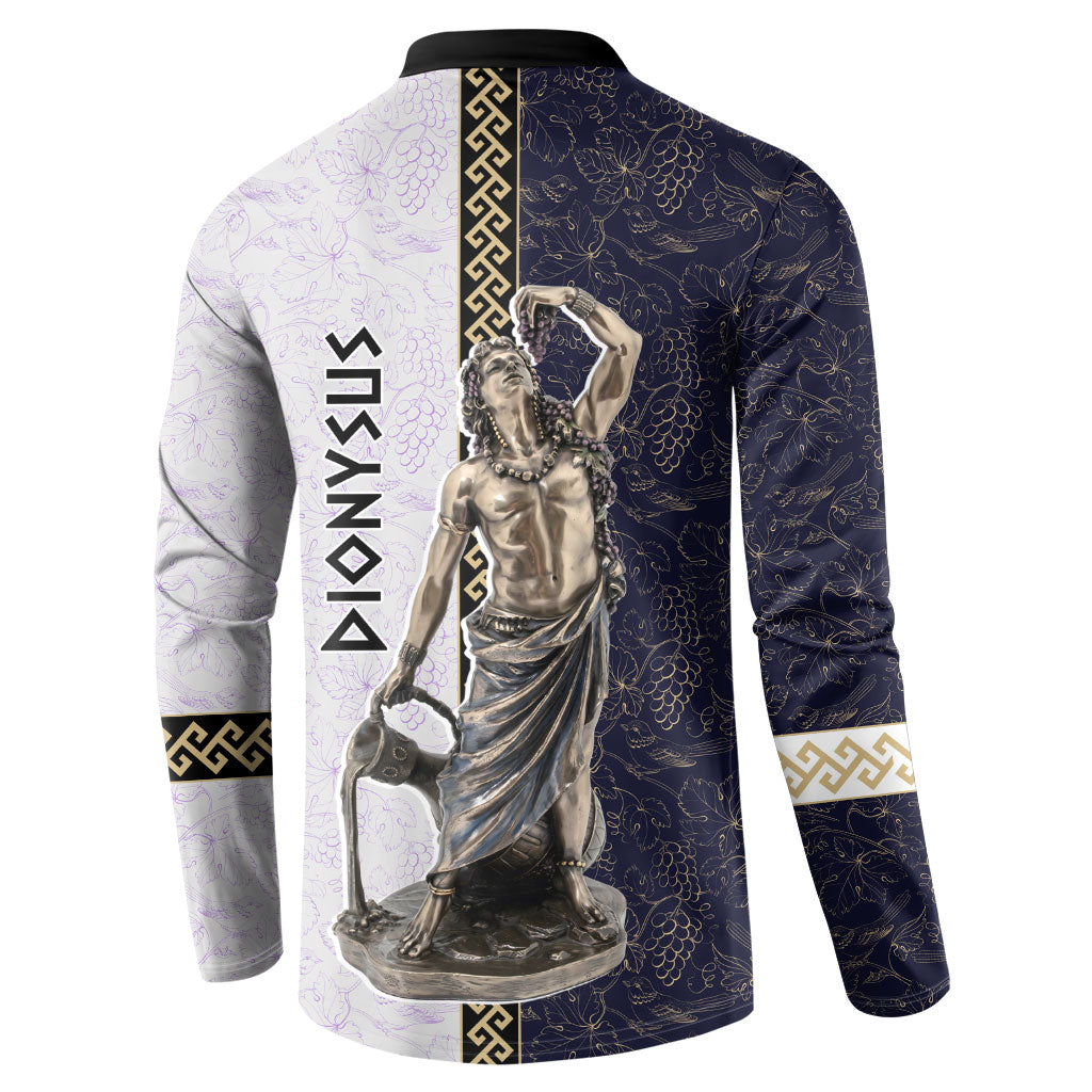 Greek God Dionysus Button Sweatshirt Ancient Greece Mythology Classical Statue Art