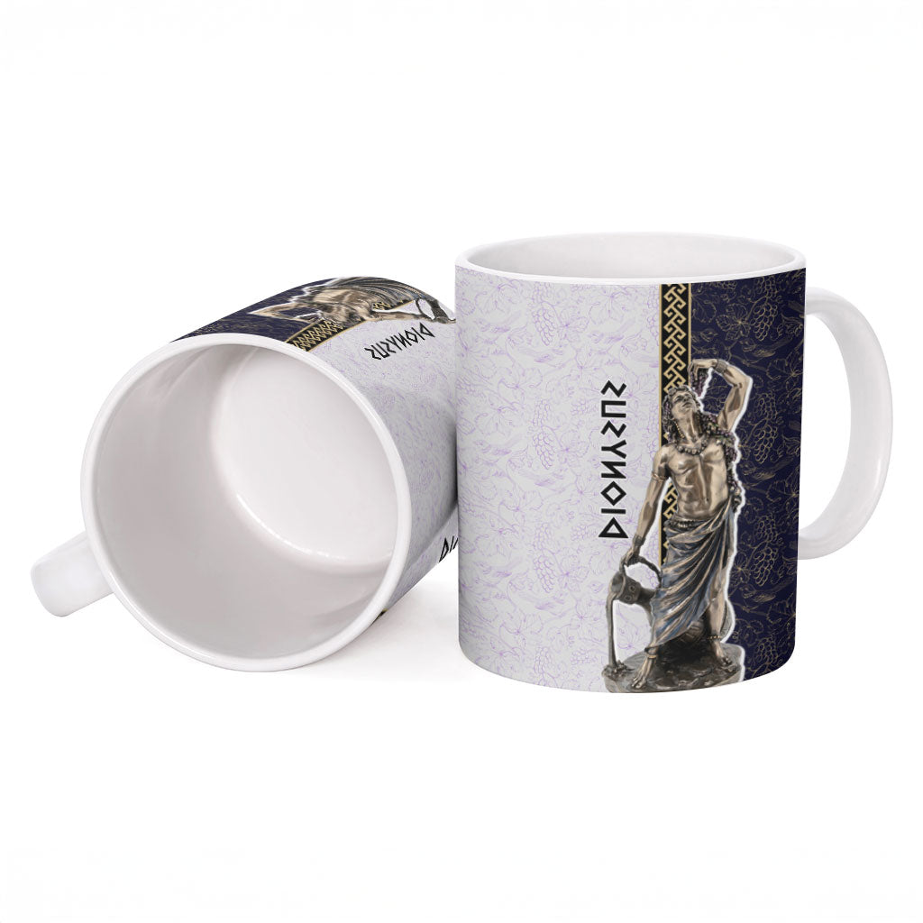 Greek God Dionysus Ceramic Mug Ancient Greece Mythology Classical Statue Art