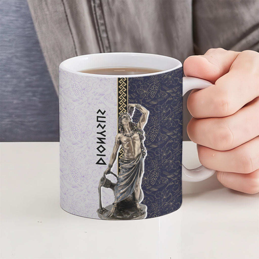 Greek God Dionysus Ceramic Mug Ancient Greece Mythology Classical Statue Art