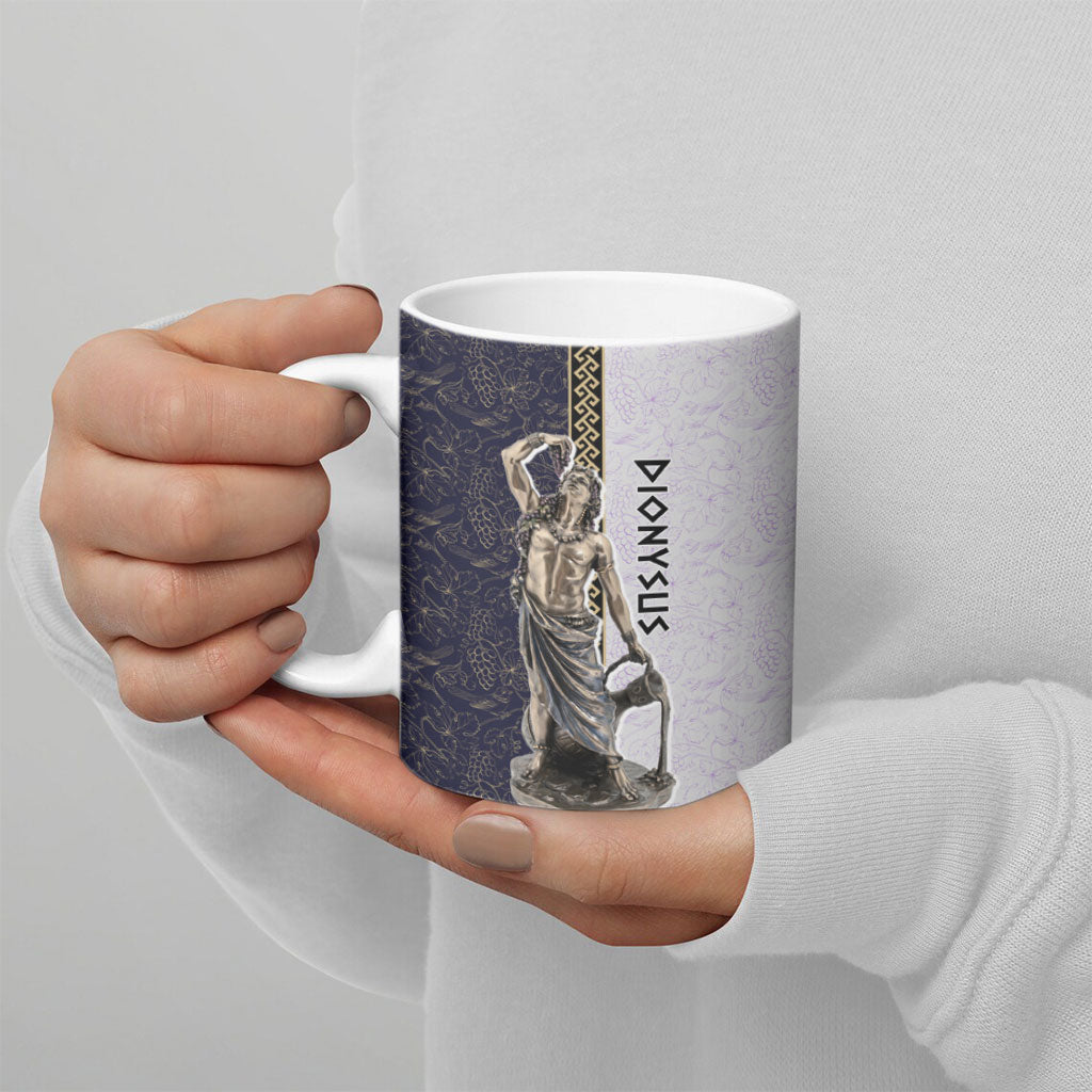 Greek God Dionysus Ceramic Mug Ancient Greece Mythology Classical Statue Art