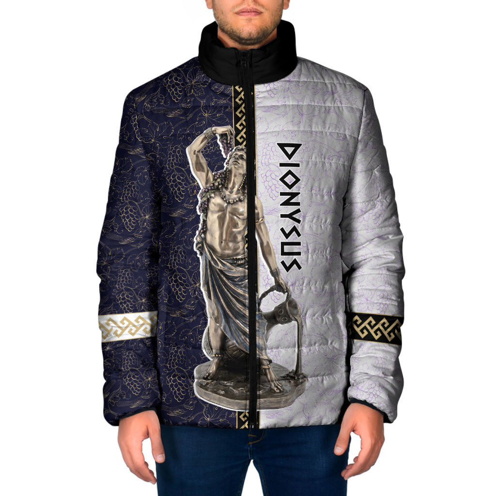 Greek God Dionysus Padded Jacket Ancient Greece Mythology Classical Statue Art