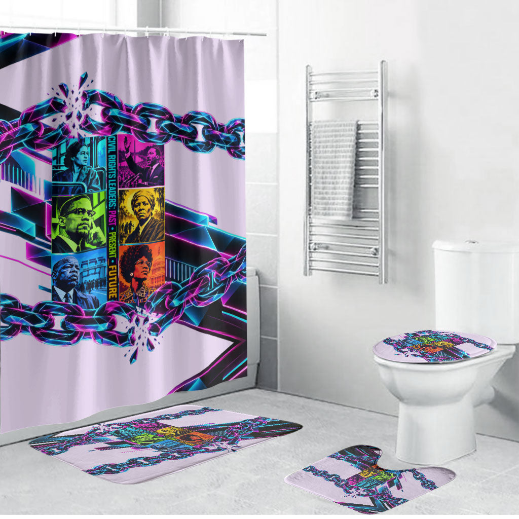 Civil Rights Leaders Bathroom Set - Black History - African American - Neon Cyberpunk