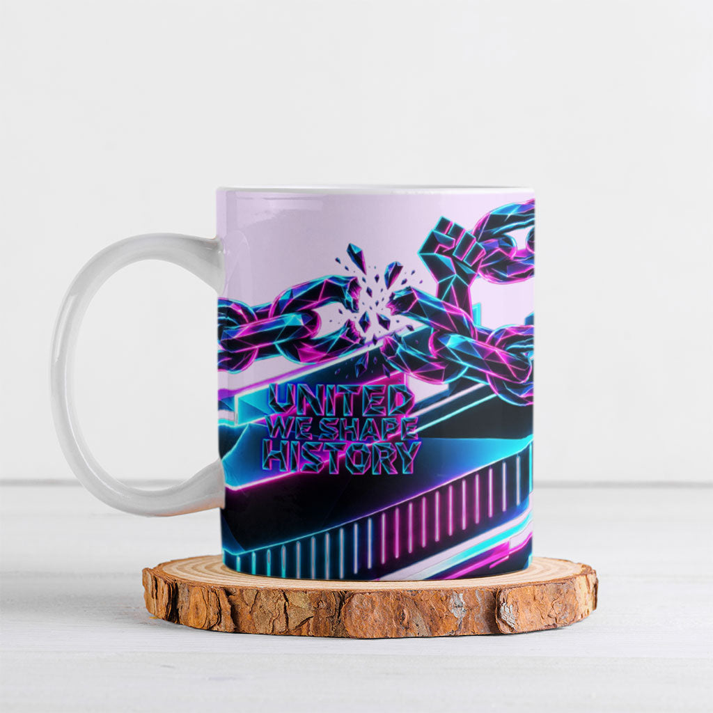 Civil Rights Leaders Ceramic Mug - Black History - African American - Neon Cyberpunk