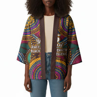 Personalized African 65th Birthday Black Excellence Kimono Vibrant Traditional Tribal Geometric Patterns