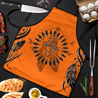 Orange Shirt Day Apron Indigenous Feather Art Child Silhouette
