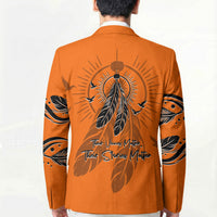 Orange Shirt Day Blazer Indigenous Feather Art Child Silhouette