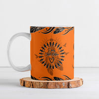 Orange Shirt Day Ceramic Mug Indigenous Feather Art Child Silhouette