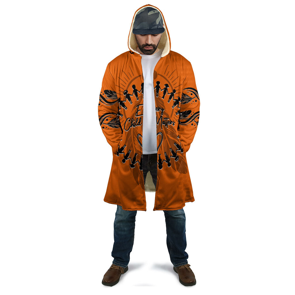 Orange Shirt Day Cloak Indigenous Feather Art Child Silhouette