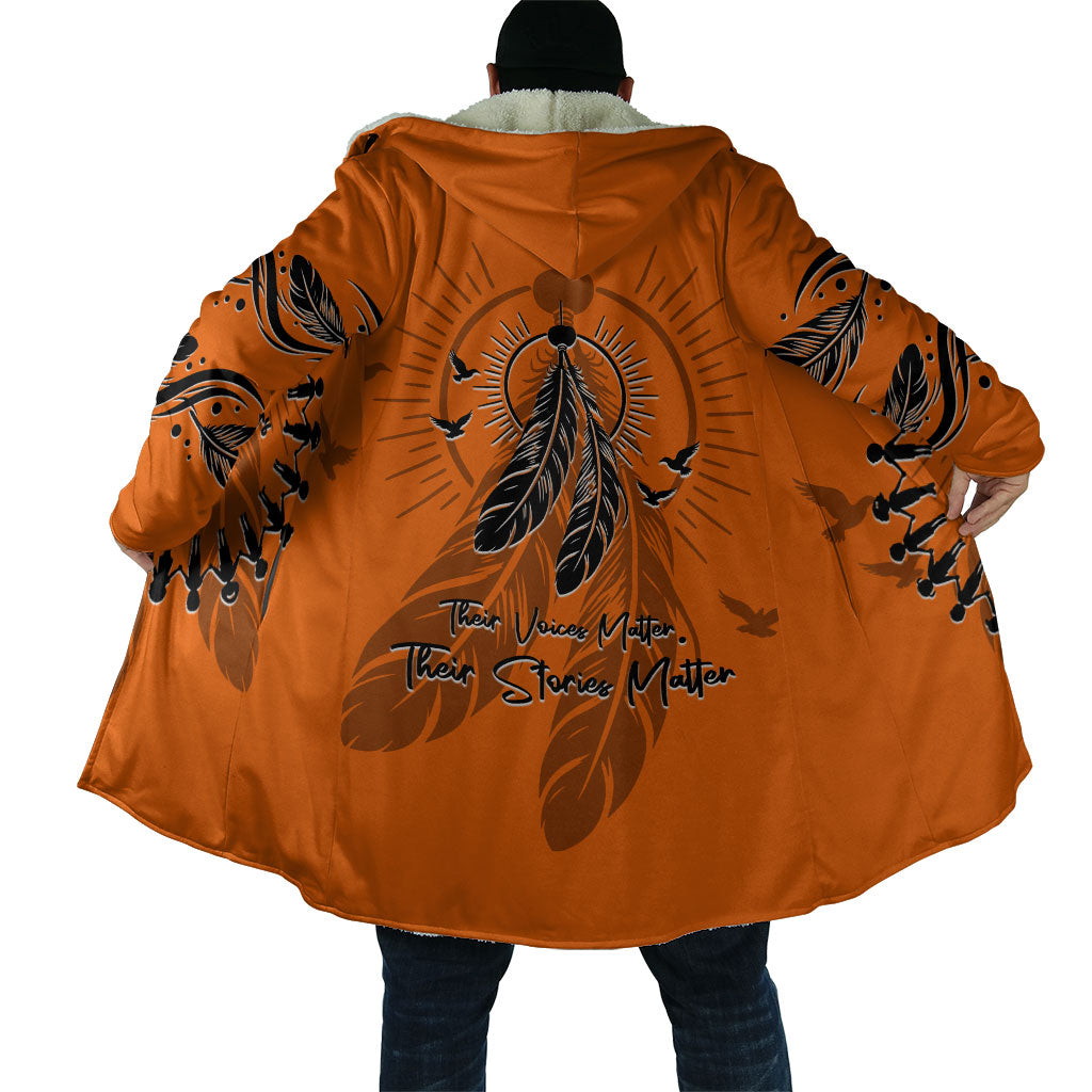 Orange Shirt Day Cloak Indigenous Feather Art Child Silhouette