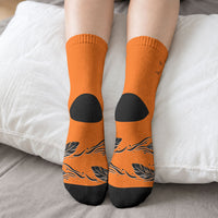 Orange Shirt Day Crew Socks Indigenous Feather Art Child Silhouette