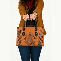 Orange Shirt Day Leather Bag Indigenous Feather Art Child Silhouette