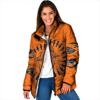 Orange Shirt Day Padded Jacket Indigenous Feather Art Child Silhouette