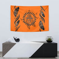 Orange Shirt Day Tapestry Indigenous Feather Art Child Silhouette