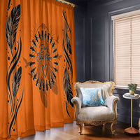 Orange Shirt Day Window Curtain Indigenous Feather Art Child Silhouette