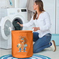 Personalized Orange Shirt Day Laundry Basket Watercolor Handprint Butterfly
