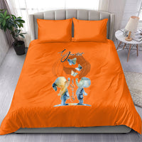 Personalized Orange Shirt Day Bedding Set Watercolor Handprint Butterfly